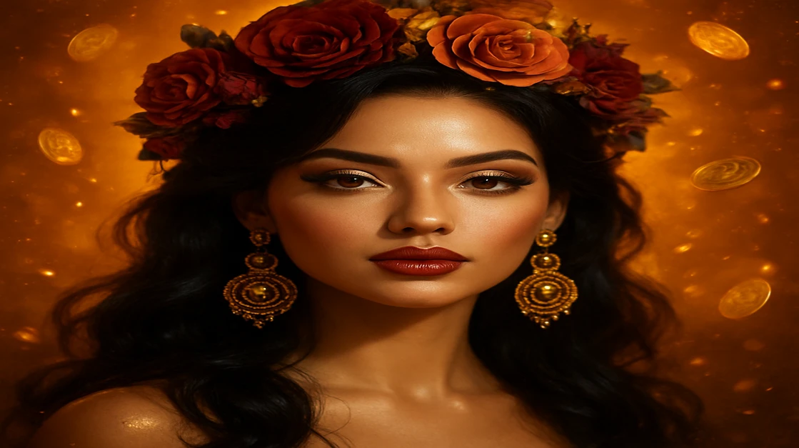 একটি দৃষ্টিনন্দন নারী একটি চকচকে গোলাপি টপ ও নৈপুণ্যপূর্ণ জুয়েলারি পরিহিত হয়ে হাসছেন, একটি সমৃদ্ধ উষ্ণ-আবাসিক থিমযুক্ত গেমিং প্ল্যাটফর্মে, bn880 অ্যাপে আকর্ষণীয় দৃশ্য ও সাউন্ডে পরিপূর্ণ আর্কেড-গেমের পরিবেশ ঘেরা।