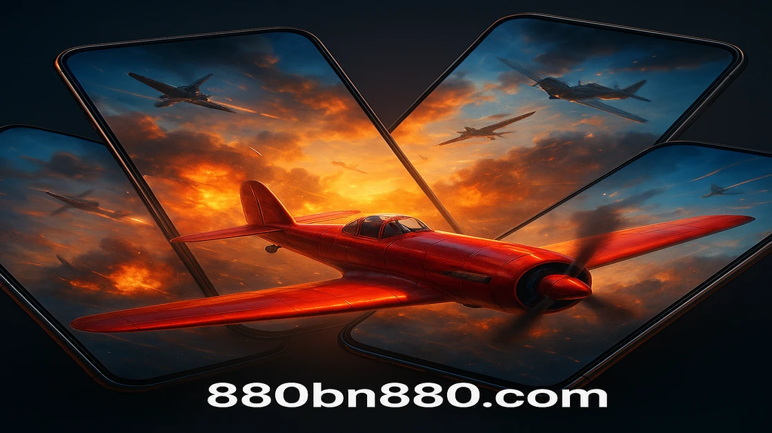 bn880-এ Aviator Game-র একটি ঐতিহ্যবাহী লাল বিমানটি জ্বলন্ত আর্কেড গেমে ভরা একটি উচ্চ-প্রযুক্তি গেমিং প্ল্যাটফর্ম জুড়ে উড়ে যায়, যা bn880-এ অনন্য ও রোমাঞ্চকর গেমিং অভিজ্ঞতা প্রচার করে।